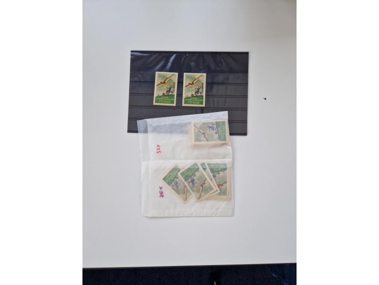 VIGNETTEN: 1910/50 (ca.), interessante Partie von vielen hundert Vignetten, etc., teils in größeren Mengen (u.a. ILA 1928 und