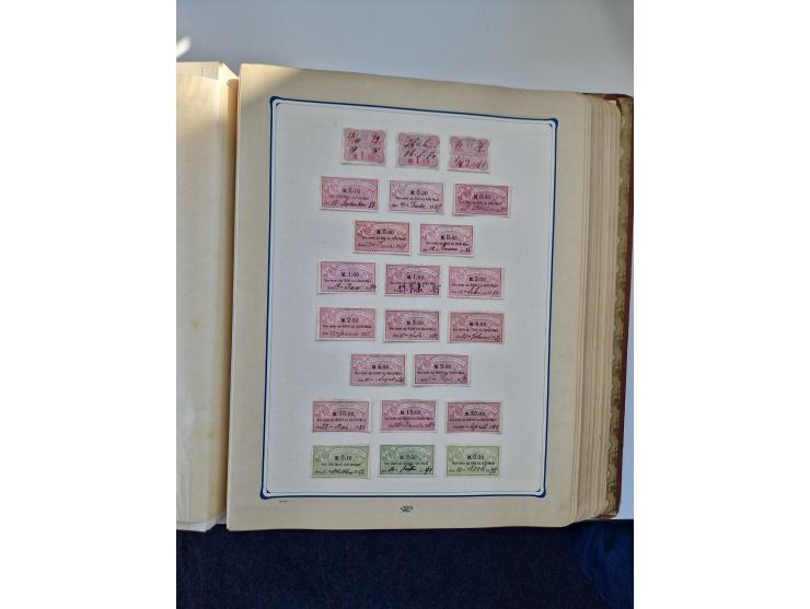 FISKALMARKEN: 1880/1920 (ca.), Einige tausend Fiskalmarken, Eisenbahnmarken, etc., teils in Bogenteilen und auch Bogen