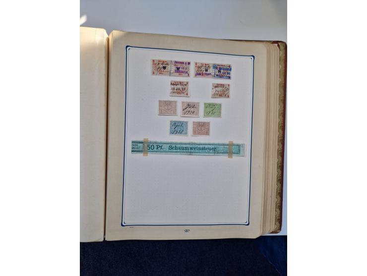 FISKALMARKEN: 1880/1920 (ca.), Einige tausend Fiskalmarken, Eisenbahnmarken, etc., teils in Bogenteilen und auch Bogen