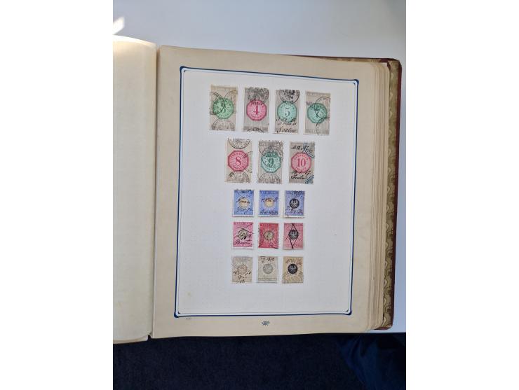 FISKALMARKEN: 1880/1920 (ca.), Einige tausend Fiskalmarken, Eisenbahnmarken, etc., teils in Bogenteilen und auch Bogen