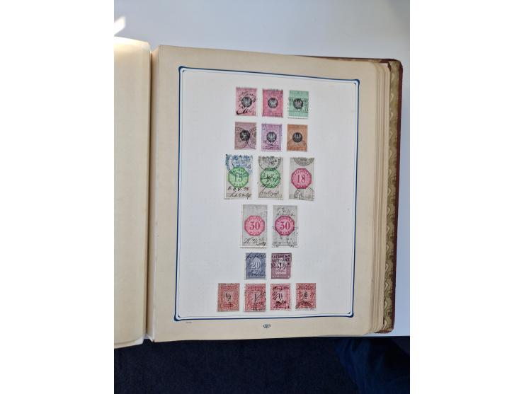 FISKALMARKEN: 1880/1920 (ca.), Einige tausend Fiskalmarken, Eisenbahnmarken, etc., teils in Bogenteilen und auch Bogen