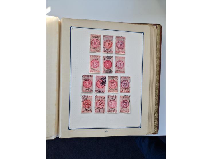 FISKALMARKEN: 1880/1920 (ca.), Einige tausend Fiskalmarken, Eisenbahnmarken, etc., teils in Bogenteilen und auch Bogen