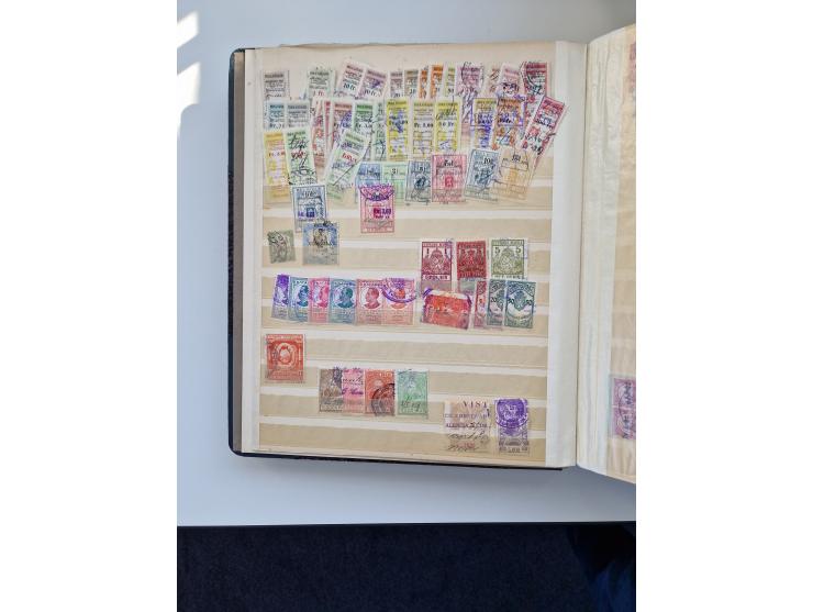 FISKALMARKEN: 1880/1920 (ca.), Einige tausend Fiskalmarken, Eisenbahnmarken, etc., teils in Bogenteilen und auch Bogen