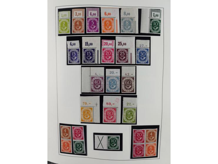 1949/2010, umfangreiche, in den Hauptnummern je postfrische/ wenig ungebrauchte und gestempelt komplette Sammlung inkl. selbs