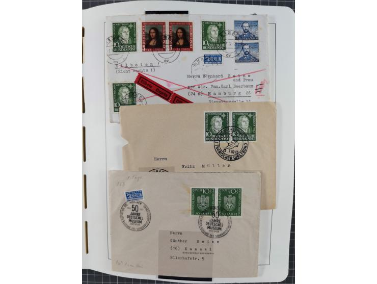 1949/2010, umfangreiche, in den Hauptnummern je postfrische/ wenig ungebrauchte und gestempelt komplette Sammlung inkl. selbs