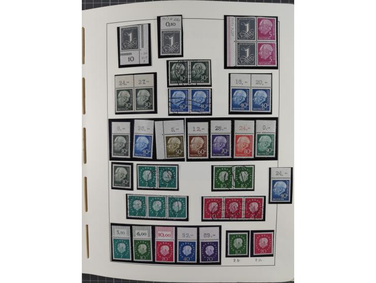 1949/2010, umfangreiche, in den Hauptnummern je postfrische/ wenig ungebrauchte und gestempelt komplette Sammlung inkl. selbs