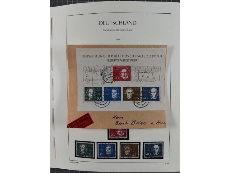 1949/2010, umfangreiche, in den Hauptnummern je postfrische/ wenig ungebrauchte und gestempelt komplette Sammlung inkl. selbs
