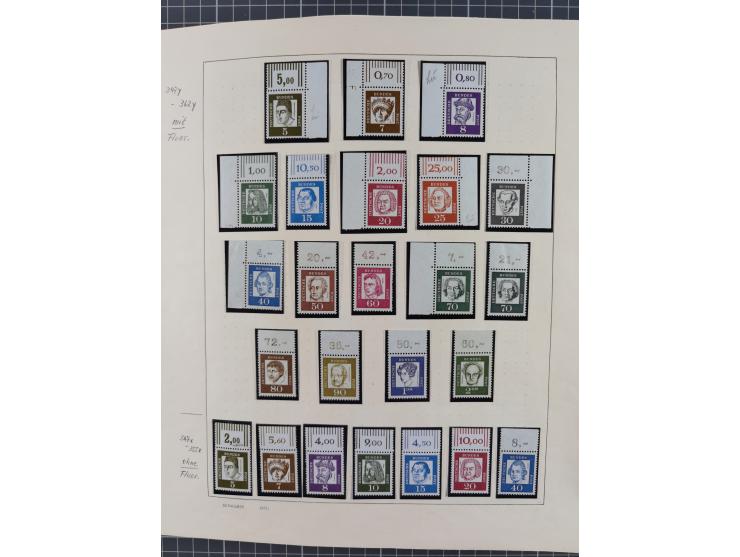 1949/2010, umfangreiche, in den Hauptnummern je postfrische/ wenig ungebrauchte und gestempelt komplette Sammlung inkl. selbs