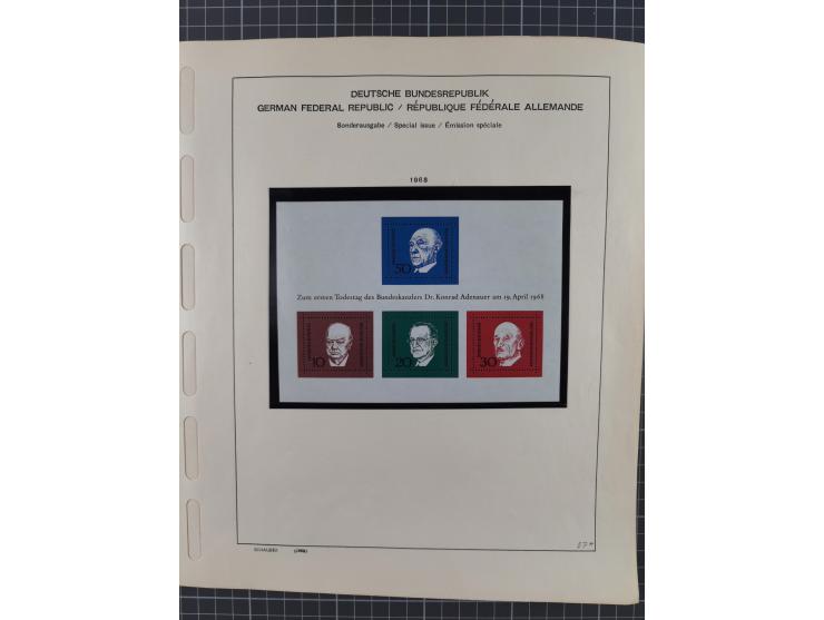 1949/2010, umfangreiche, in den Hauptnummern je postfrische/ wenig ungebrauchte und gestempelt komplette Sammlung inkl. selbs