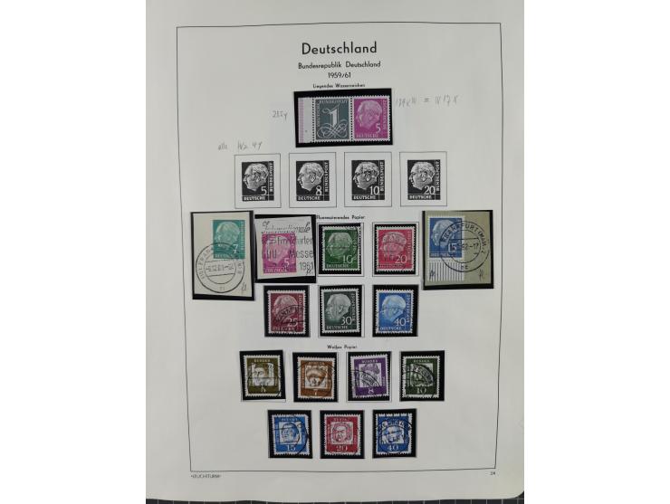 1949/2010, umfangreiche, in den Hauptnummern je postfrische/ wenig ungebrauchte und gestempelt komplette Sammlung inkl. selbs