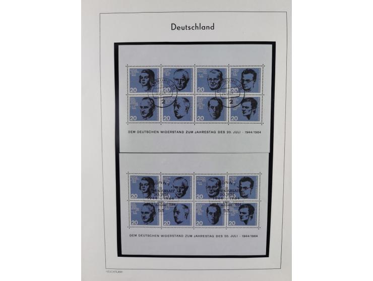 1949/2010, umfangreiche, in den Hauptnummern je postfrische/ wenig ungebrauchte und gestempelt komplette Sammlung inkl. selbs
