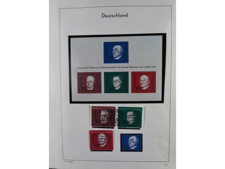 1949/2010, umfangreiche, in den Hauptnummern je postfrische/ wenig ungebrauchte und gestempelt komplette Sammlung inkl. selbs