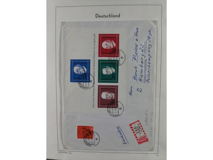 1949/2010, umfangreiche, in den Hauptnummern je postfrische/ wenig ungebrauchte und gestempelt komplette Sammlung inkl. selbs