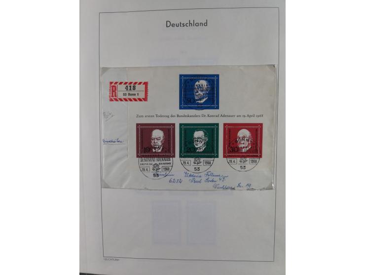 1949/2010, umfangreiche, in den Hauptnummern je postfrische/ wenig ungebrauchte und gestempelt komplette Sammlung inkl. selbs