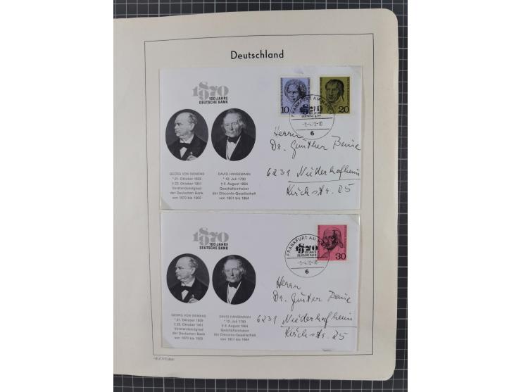 1949/2010, umfangreiche, in den Hauptnummern je postfrische/ wenig ungebrauchte und gestempelt komplette Sammlung inkl. selbs