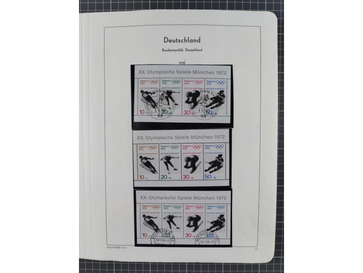 1949/2010, umfangreiche, in den Hauptnummern je postfrische/ wenig ungebrauchte und gestempelt komplette Sammlung inkl. selbs