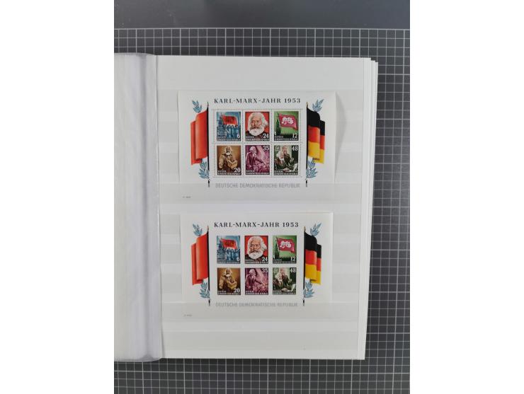 1949/90, in den Hauptnummern komplette postfrische Sammlung inkl. Zusammendrucke und Kleinbogen, gute Erhaltung, in drei Stec