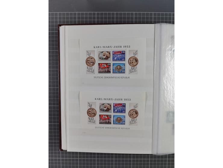 1949/90, in den Hauptnummern komplette postfrische Sammlung inkl. Zusammendrucke und Kleinbogen, gute Erhaltung, in drei Stec