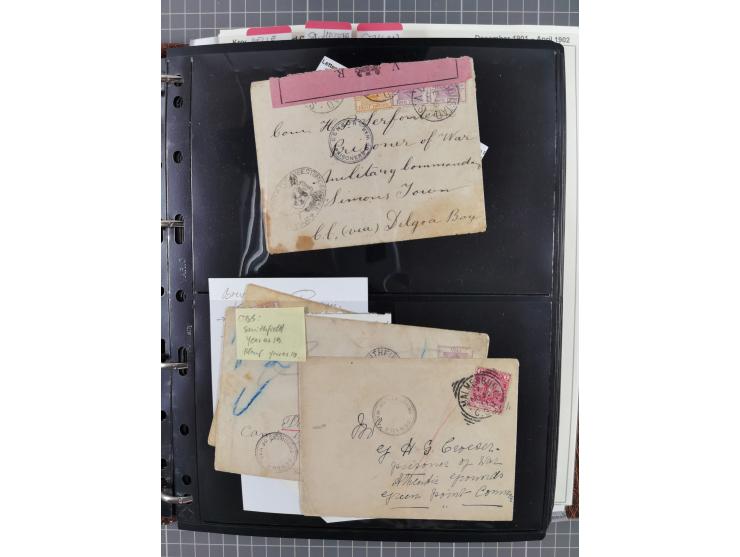 BRITISH POW CAMPS FOR THE BOERS: extensive assembly of over 110 covers and cards from/to Ceylon, India, Bermuda, St Helena an