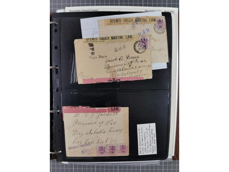 BRITISH POW CAMPS FOR THE BOERS: extensive assembly of over 110 covers and cards from/to Ceylon, India, Bermuda, St Helena an