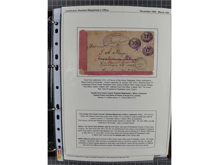 BRITISH POW CAMPS FOR THE BOERS: extensive assembly of over 110 covers and cards from/to Ceylon, India, Bermuda, St Helena an