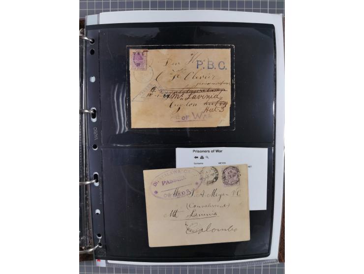BRITISH POW CAMPS FOR THE BOERS: extensive assembly of over 110 covers and cards from/to Ceylon, India, Bermuda, St Helena an