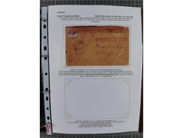 BRITISH POW CAMPS FOR THE BOERS: extensive assembly of over 110 covers and cards from/to Ceylon, India, Bermuda, St Helena an