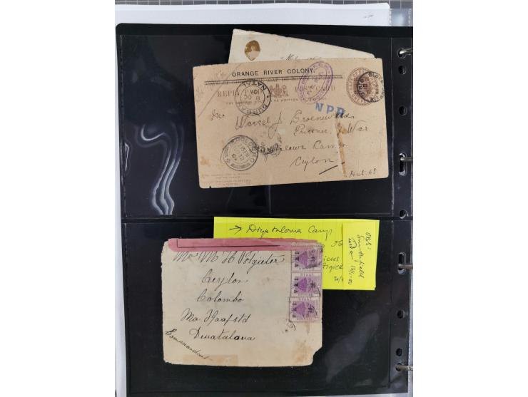 BRITISH POW CAMPS FOR THE BOERS: extensive assembly of over 110 covers and cards from/to Ceylon, India, Bermuda, St Helena an
