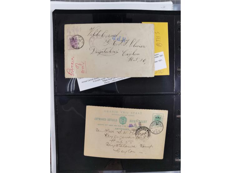 BRITISH POW CAMPS FOR THE BOERS: extensive assembly of over 110 covers and cards from/to Ceylon, India, Bermuda, St Helena an