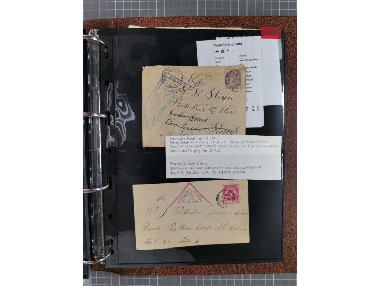 BRITISH POW CAMPS FOR THE BOERS: extensive assembly of over 110 covers and cards from/to Ceylon, India, Bermuda, St Helena an