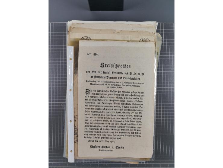 1699/1869 (ca.), Partie Dokumente, Zirkulare, Bekanntmachungen, etc., viel Sachsen