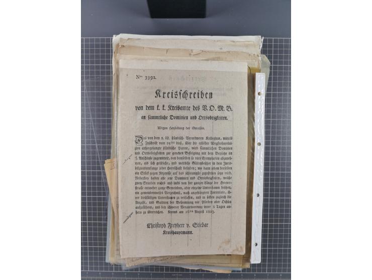1699/1869 (ca.), Partie Dokumente, Zirkulare, Bekanntmachungen, etc., viel Sachsen