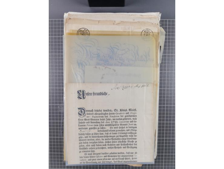 1699/1869 (ca.), Partie Dokumente, Zirkulare, Bekanntmachungen, etc., viel Sachsen