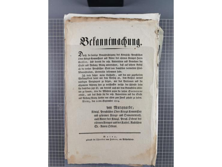 1699/1869 (ca.), Partie Dokumente, Zirkulare, Bekanntmachungen, etc., viel Sachsen
