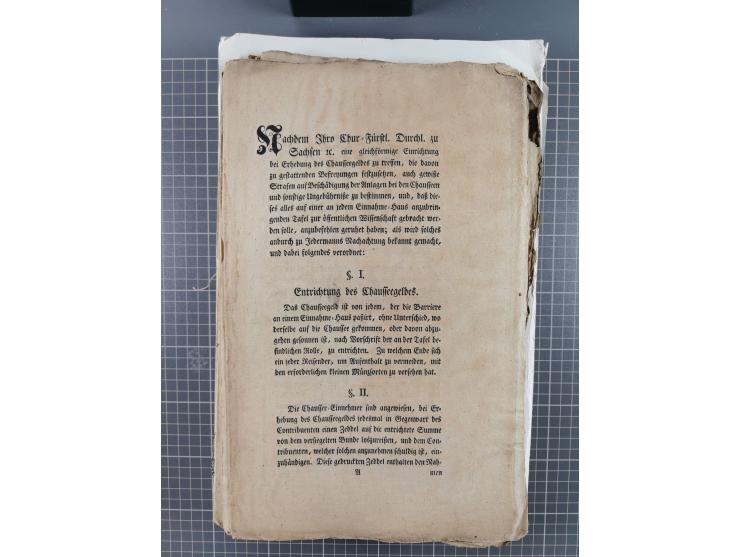 1699/1869 (ca.), Partie Dokumente, Zirkulare, Bekanntmachungen, etc., viel Sachsen