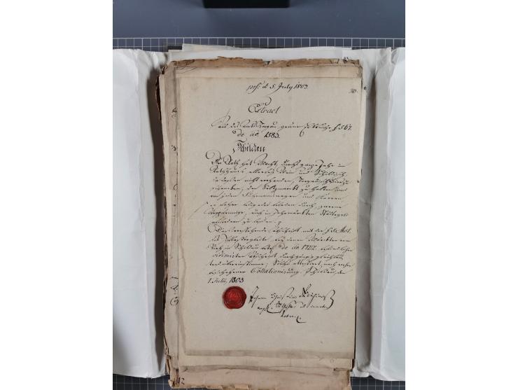 1699/1869 (ca.), Partie Dokumente, Zirkulare, Bekanntmachungen, etc., viel Sachsen