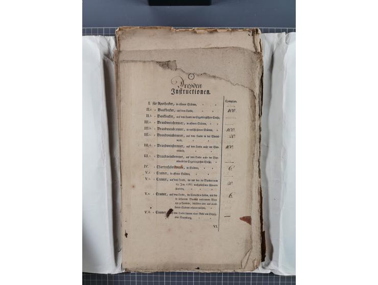 1699/1869 (ca.), Partie Dokumente, Zirkulare, Bekanntmachungen, etc., viel Sachsen