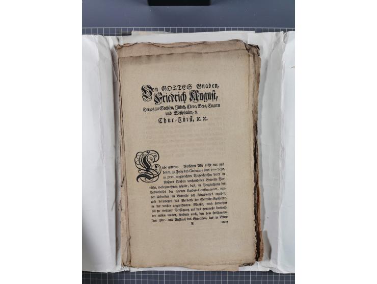 1699/1869 (ca.), Partie Dokumente, Zirkulare, Bekanntmachungen, etc., viel Sachsen