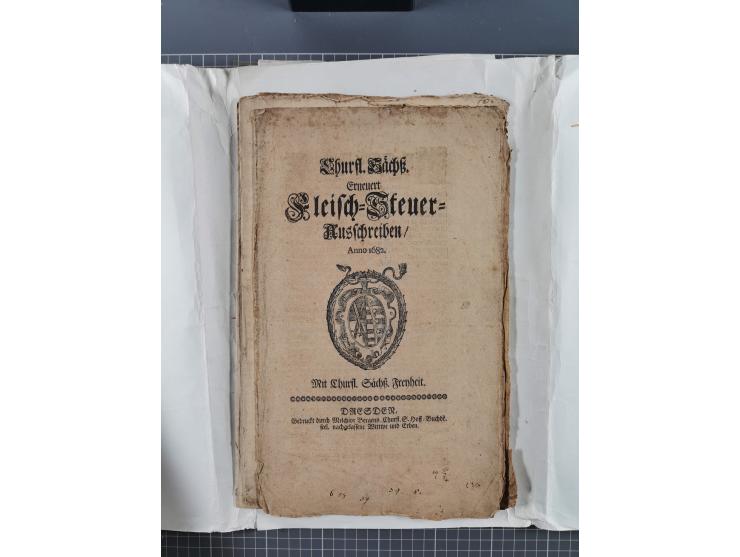 1699/1869 (ca.), Partie Dokumente, Zirkulare, Bekanntmachungen, etc., viel Sachsen