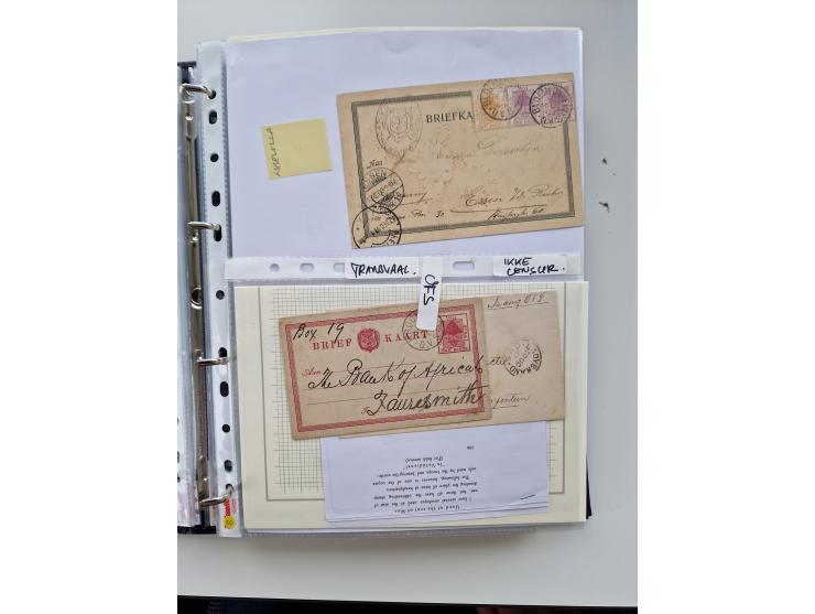 BRITISH CENSOR MARKS AND SEALS: extensive research collection with over 390 covers and cards, starting with a rare blue penci