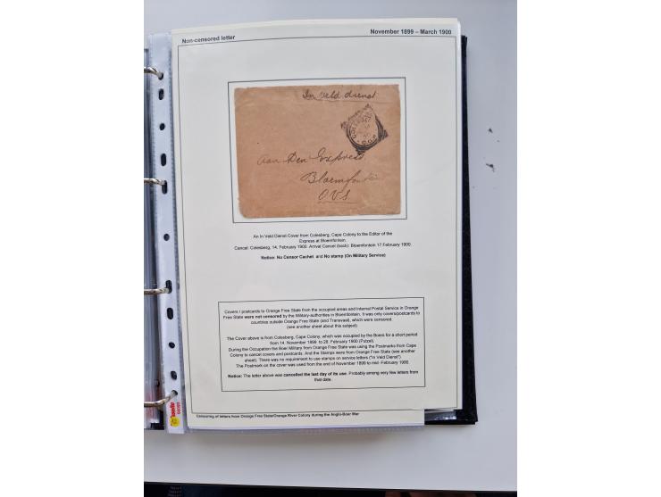 BRITISH CENSOR MARKS AND SEALS: extensive research collection with over 390 covers and cards, starting with a rare blue penci