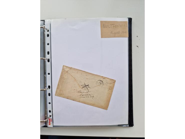 BRITISH CENSOR MARKS AND SEALS: extensive research collection with over 390 covers and cards, starting with a rare blue penci