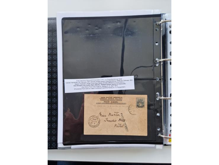 BRITISH CENSOR MARKS AND SEALS: extensive research collection with over 390 covers and cards, starting with a rare blue penci