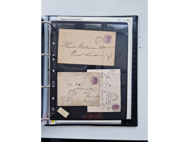 BRITISH CENSOR MARKS AND SEALS: extensive research collection with over 390 covers and cards, starting with a rare blue penci