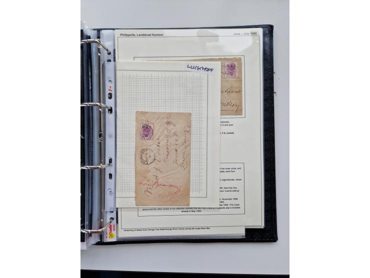 BRITISH CENSOR MARKS AND SEALS: extensive research collection with over 390 covers and cards, starting with a rare blue penci