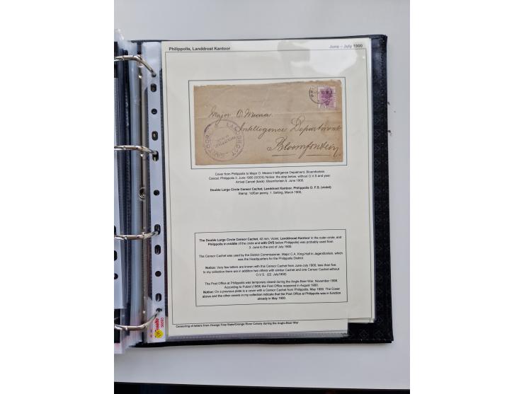 BRITISH CENSOR MARKS AND SEALS: extensive research collection with over 390 covers and cards, starting with a rare blue penci