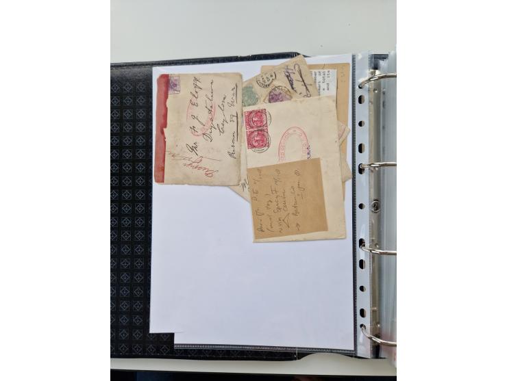 BRITISH CENSOR MARKS AND SEALS: extensive research collection with over 390 covers and cards, starting with a rare blue penci