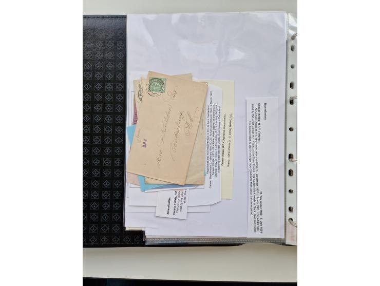 BRITISH CENSOR MARKS AND SEALS: extensive research collection with over 390 covers and cards, starting with a rare blue penci