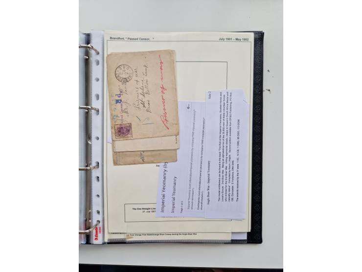 BRITISH CENSOR MARKS AND SEALS: extensive research collection with over 390 covers and cards, starting with a rare blue penci