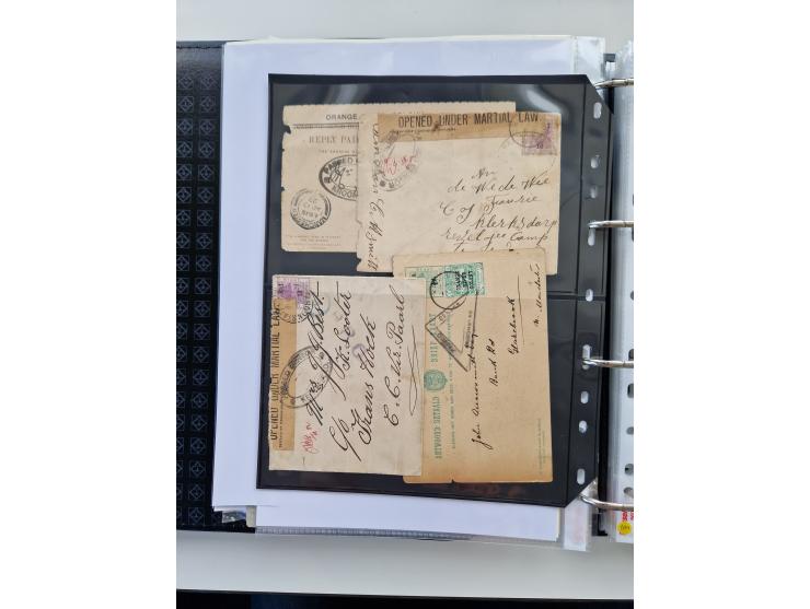 BRITISH CENSOR MARKS AND SEALS: extensive research collection with over 390 covers and cards, starting with a rare blue penci